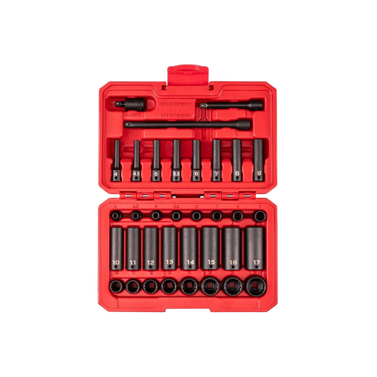 Tekton SID90405 1/4" Drive 12-Point Impact Socket Set, 35-Piece