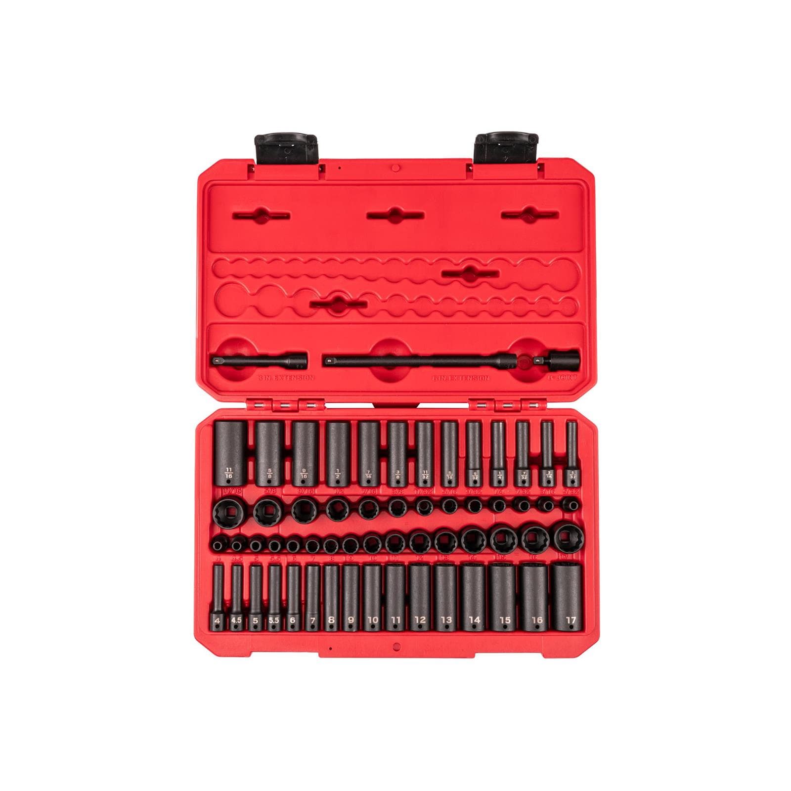 Tekton SID90406 1/4" Drive 12-Point Impact Socket Set, 61-Piece