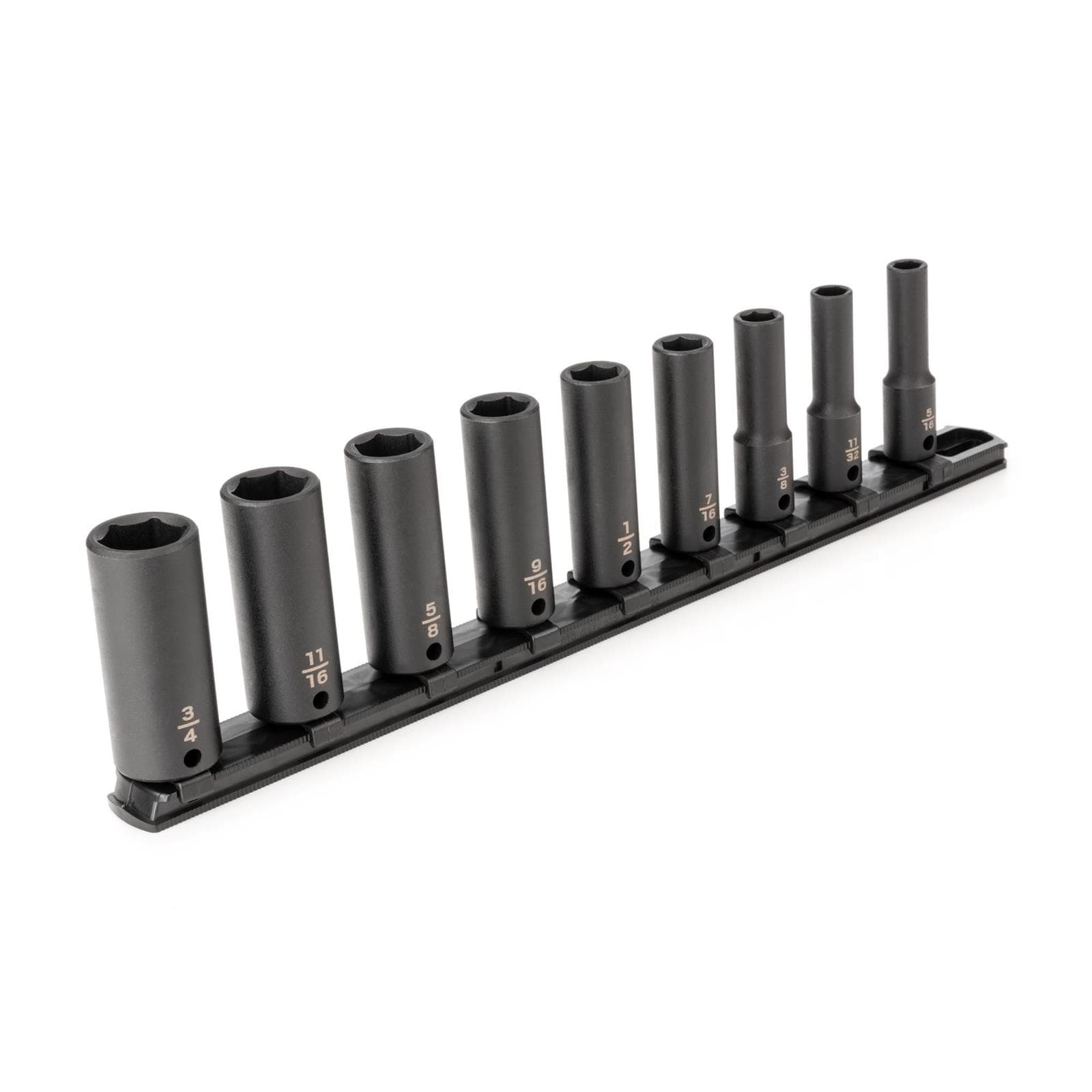 Tekton SID91101 3/8" Drive Deep 6-Point Impact Sockets, 9-Piece