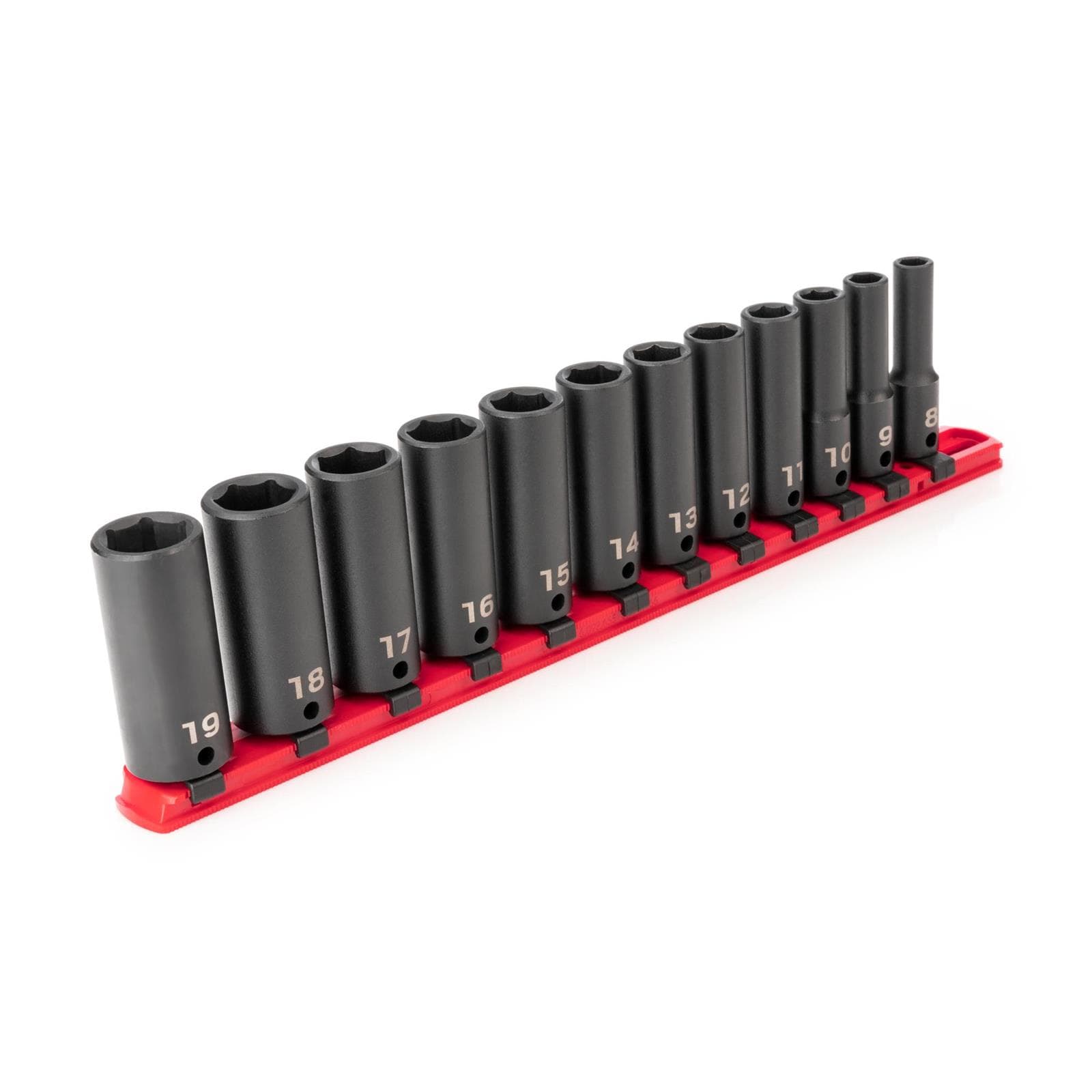 Tekton SID91103 3/8" Drive Deep 6-Point Impact Sockets, 12-Piece