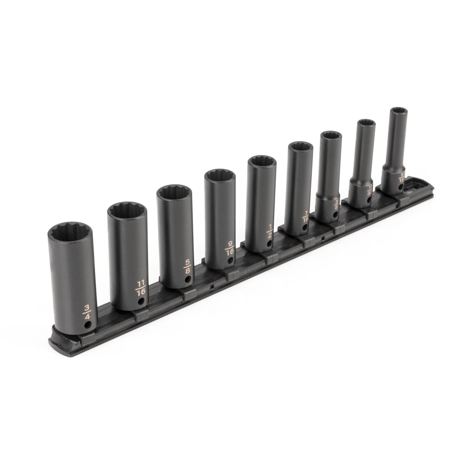 Tekton SID91109 3/8" Drive Deep 12-Point Impact Sockets, 9-Piece