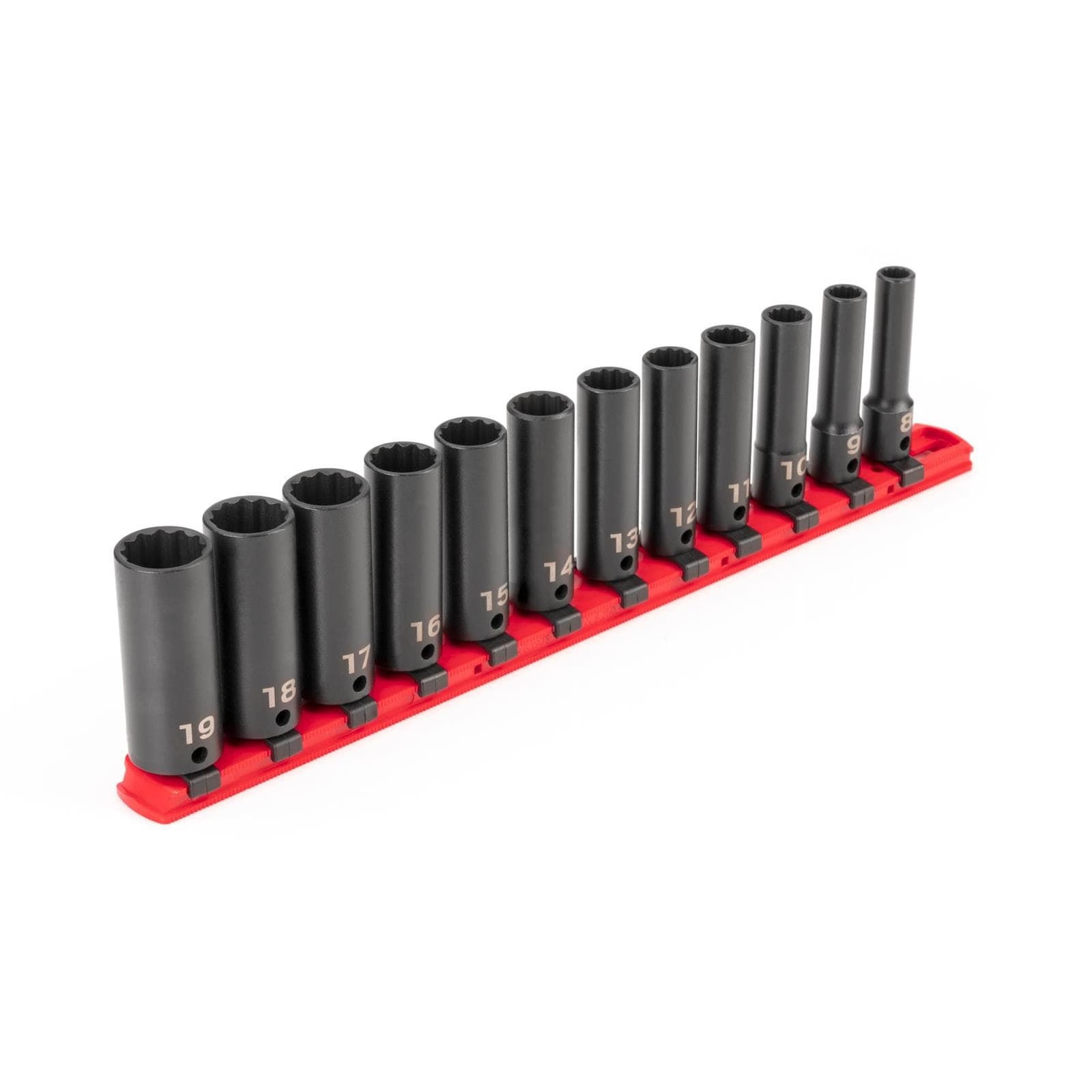 Tekton SID91111 3/8" Drive Deep 12-Point Impact Sockets, 12-Piece