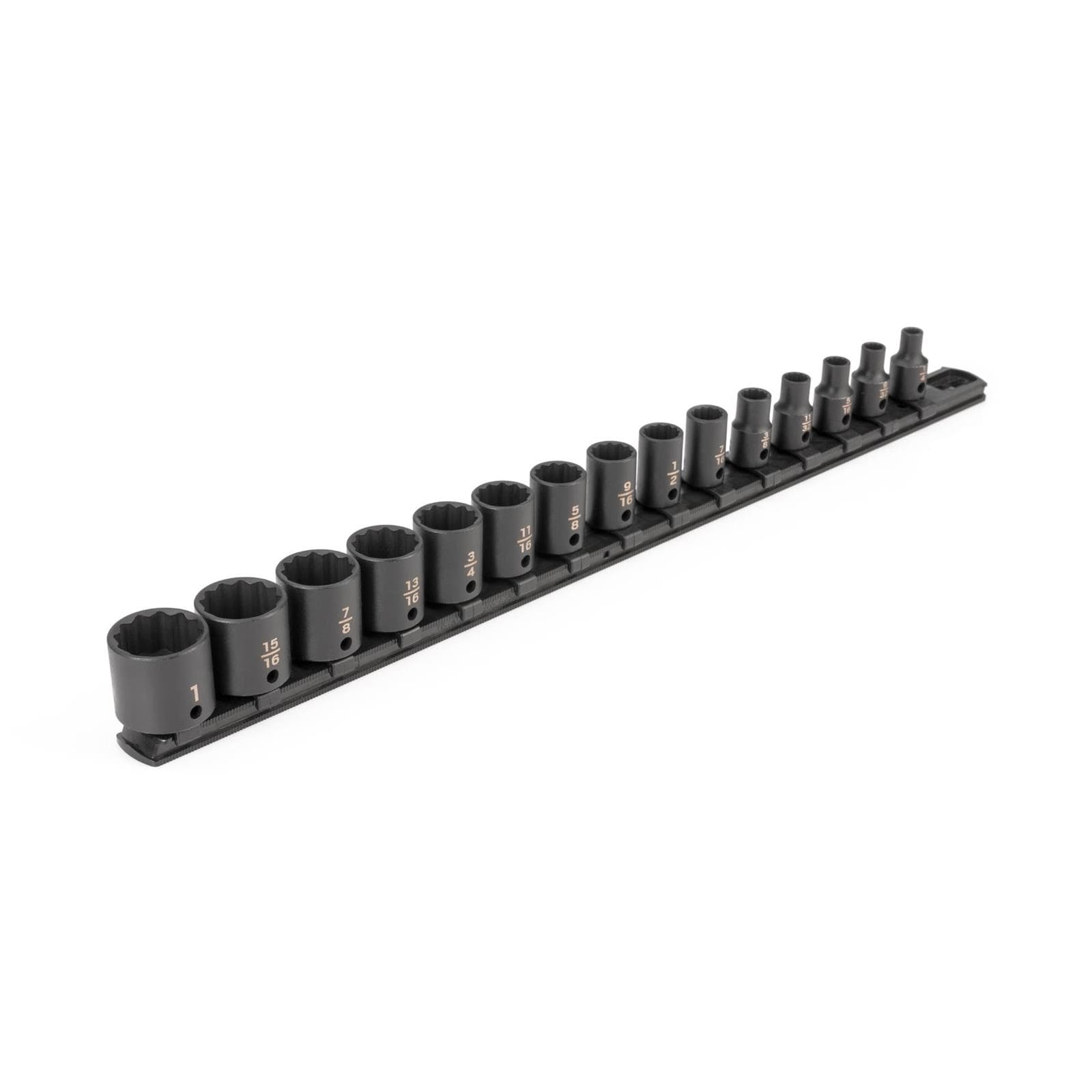 Tekton SID91112 3/8" Drive 12-Point Impact Socket Set, 15-Piece