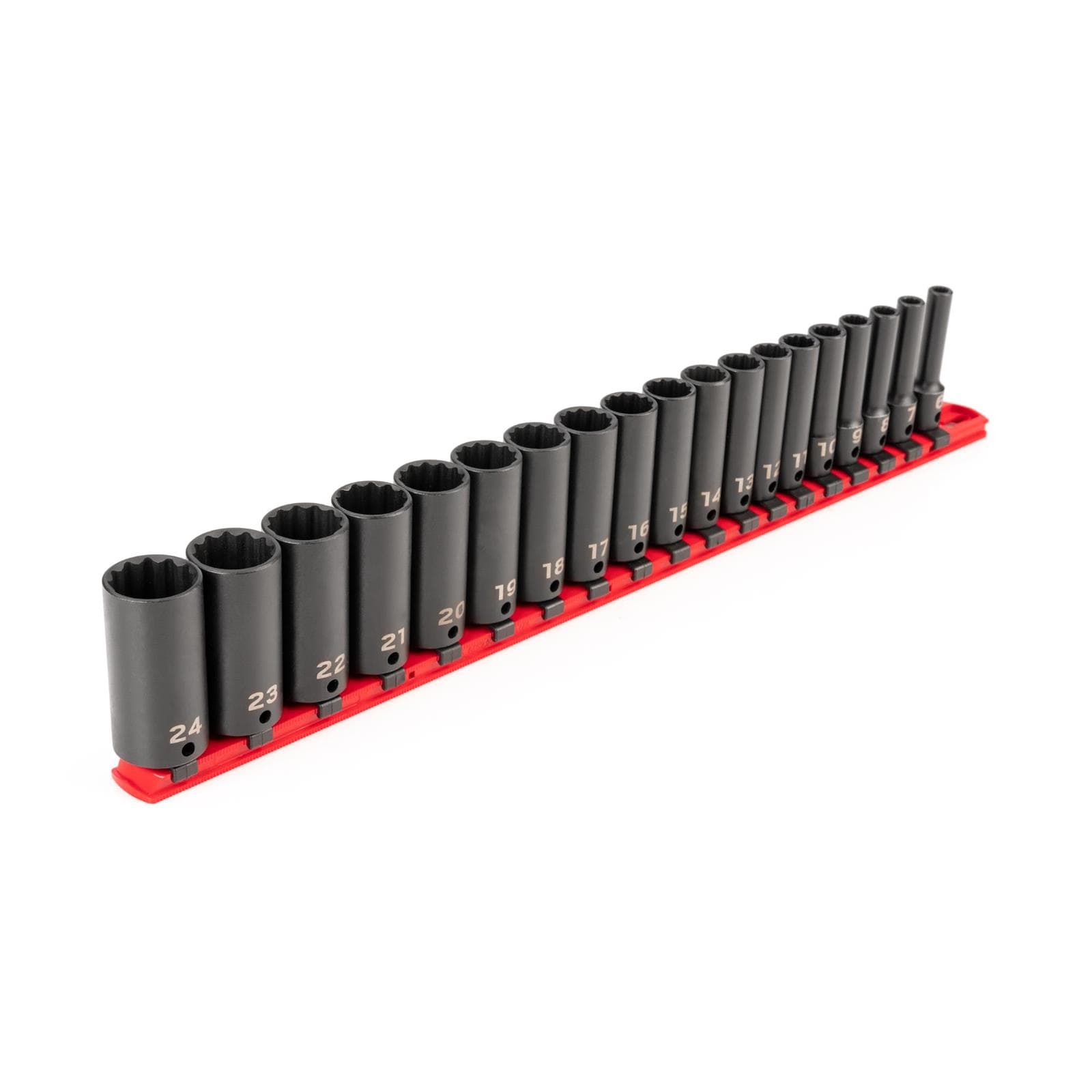 Tekton SID91115 3/8" Drive Deep 12-Point Impact Sockets, 19-Piece