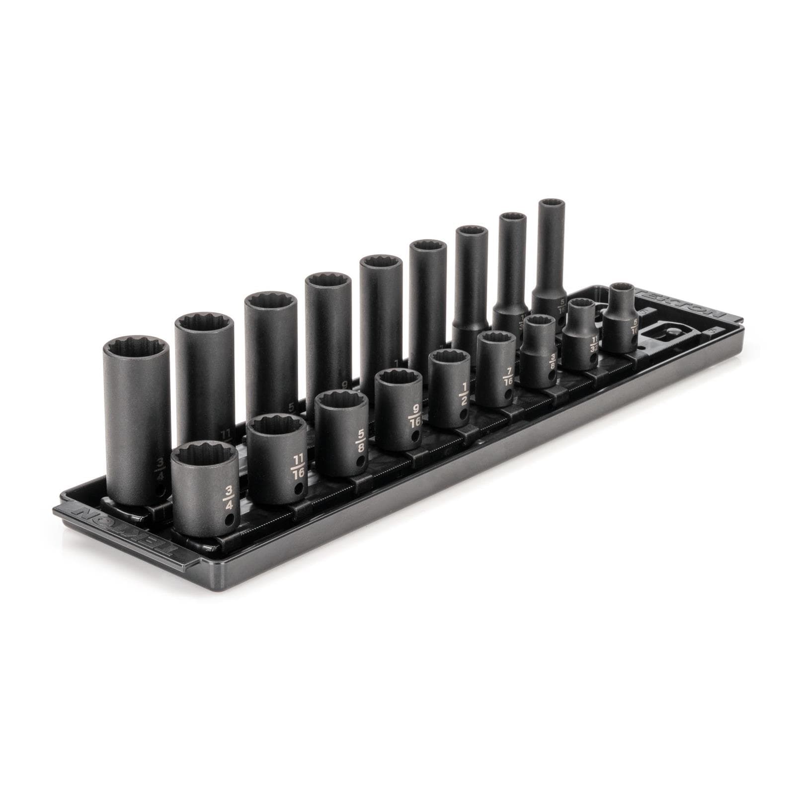 Tekton SID91212 3/8" Drive 12-Point Impact Socket Set, 18-Piece