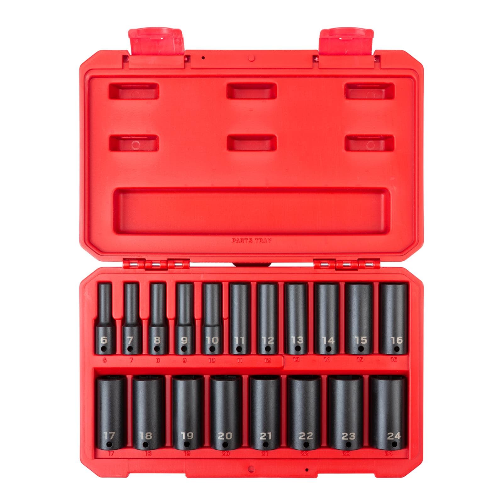 Tekton SID91303 3/8" Drive Deep 6-Point Impact Sockets, 19-Piece