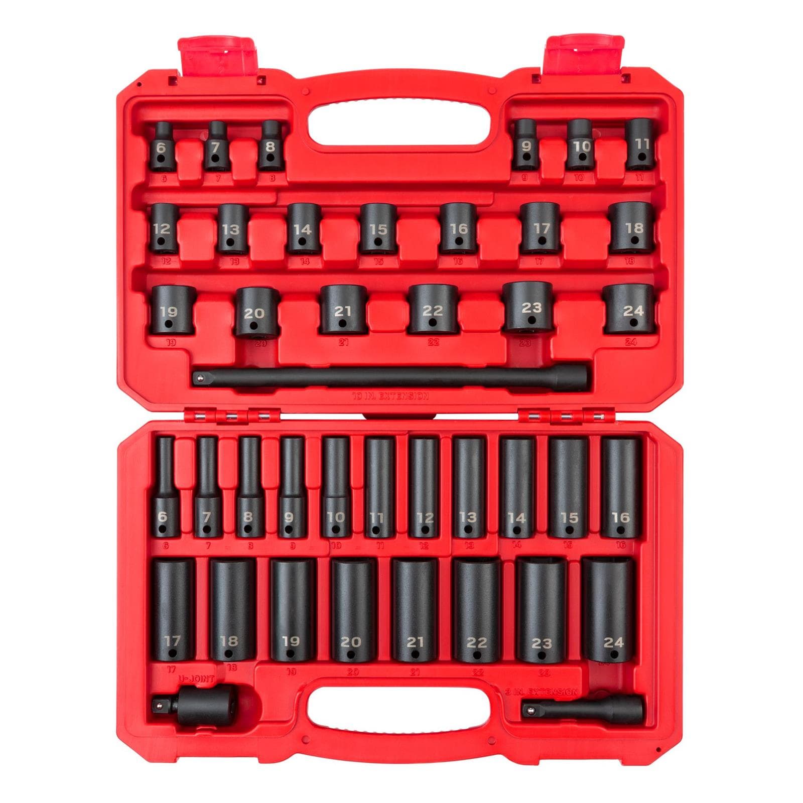 Tekton SID91401 3/8" Drive 6-Point Impact Socket Set, 41-Piece
