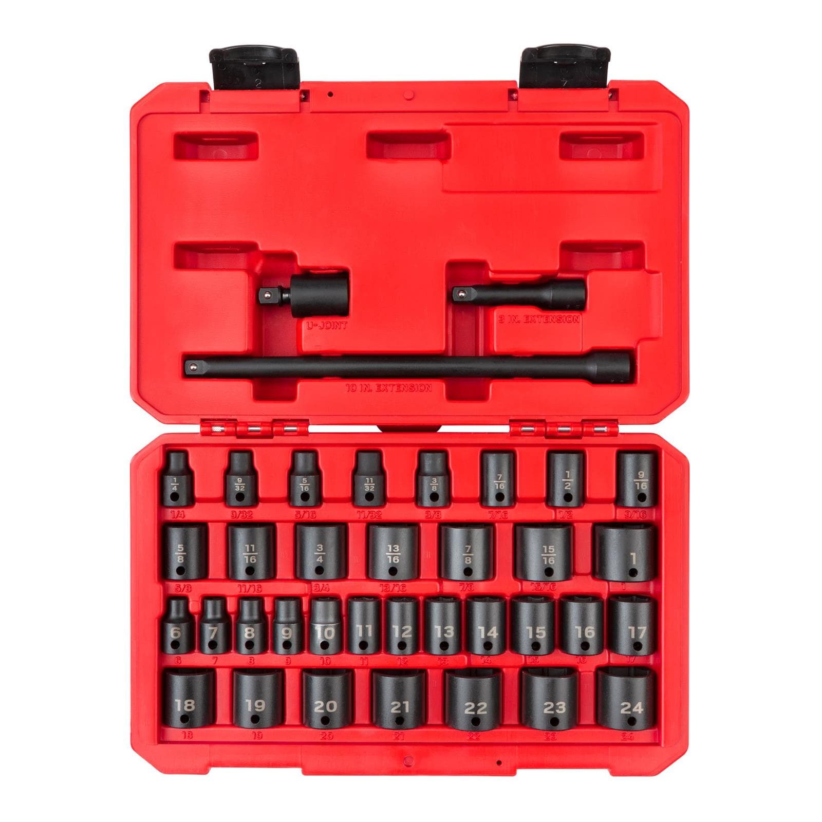 Tekton SID91402 3/8" Drive 6-Point Impact Socket Set, 37-Piece