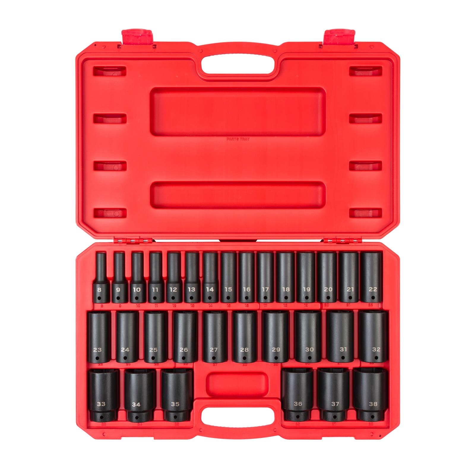 Tekton SID92335 1/2" Drive Deep 6-Point Impact Sockets, 31-Piece