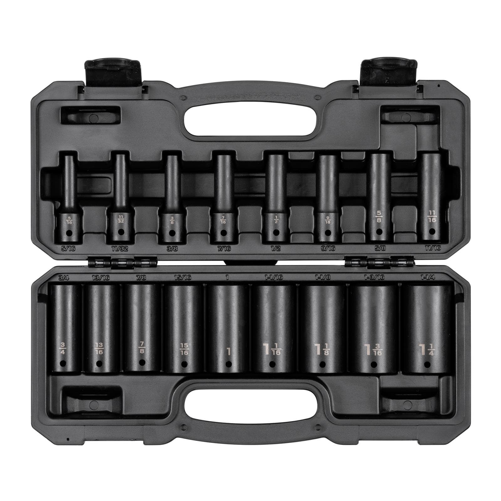 Tekton SID92337 1/2" Drive Deep 12-Point Impact Sockets, 17-Piece