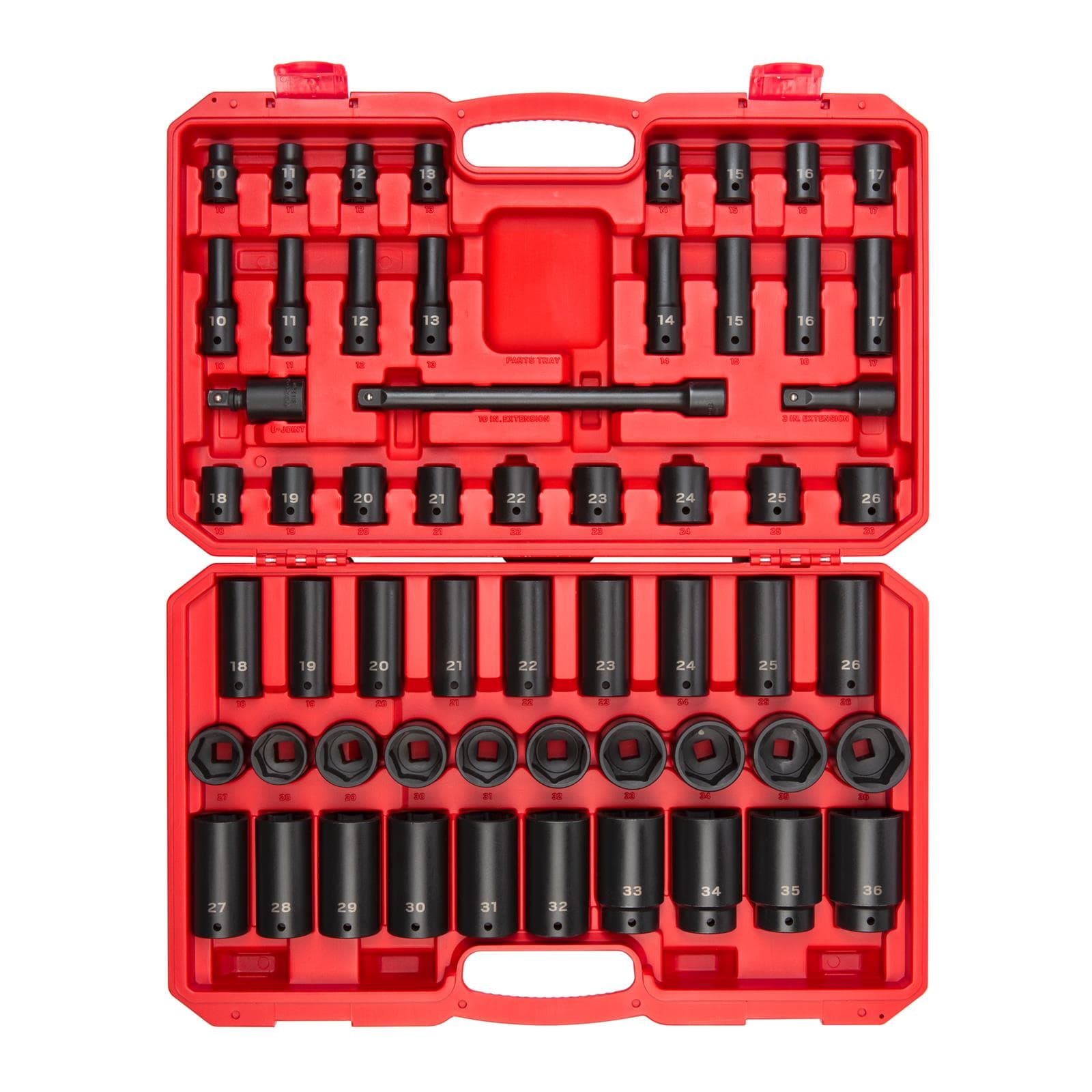 Tekton SID92401 1/2" Drive 6-Point Impact Socket Set, 57-Piece