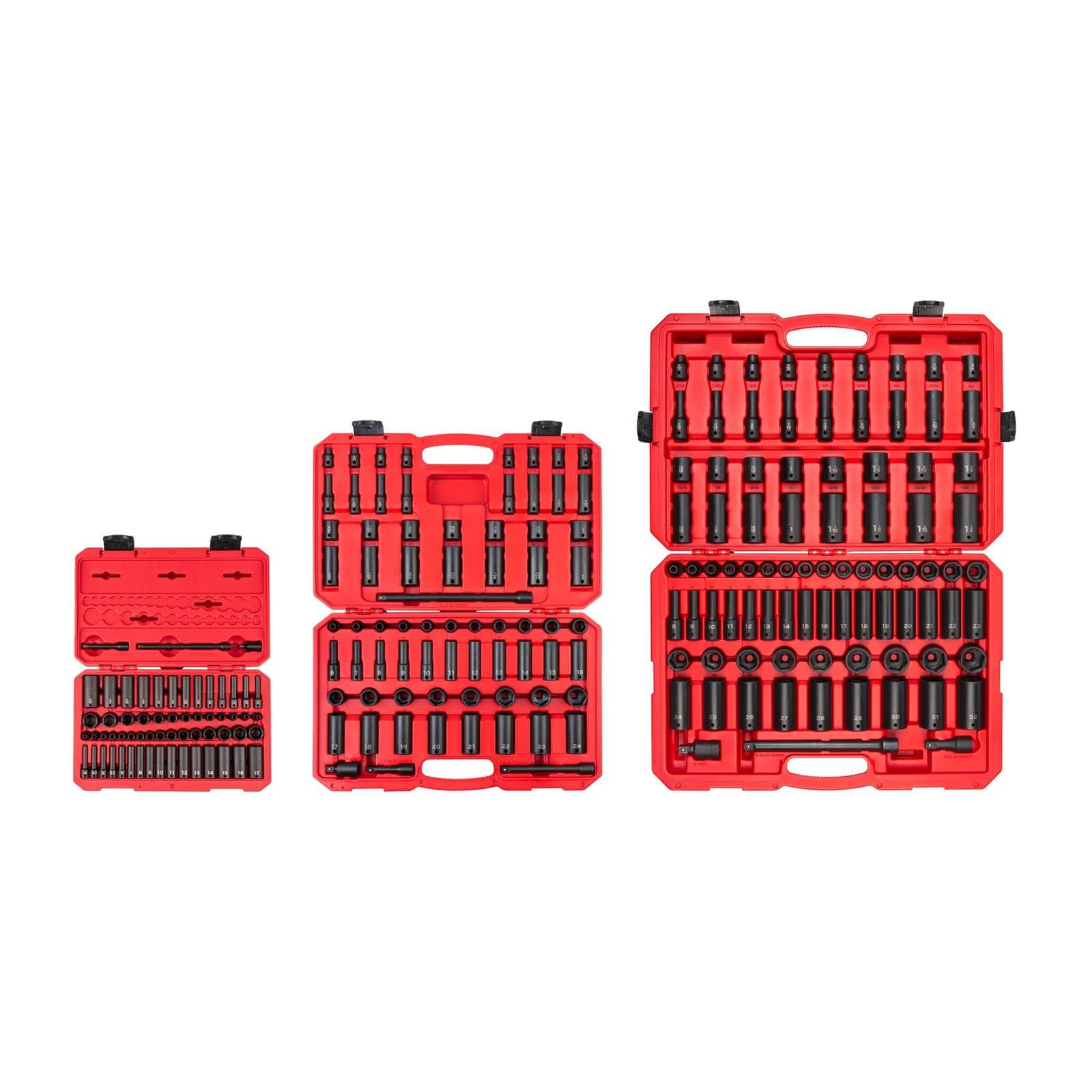 Tekton SID99403 1/4, 3/8, 1/2" Drive 6-Point Impact Socket Set