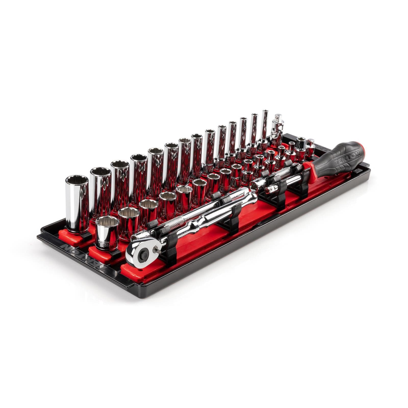 Tekton SKT03202 1/4" Drive 12-Point Socket/Ratchet Set, 35-Piece