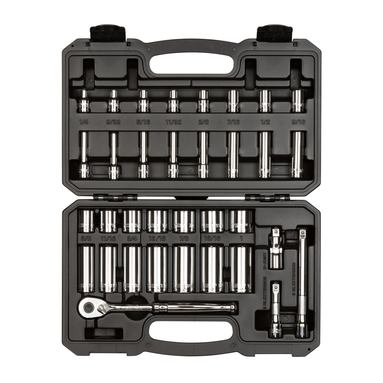 Tekton SKT15101 3/8" Drive 6-Point Socket/Ratchet Set, 34-Piece