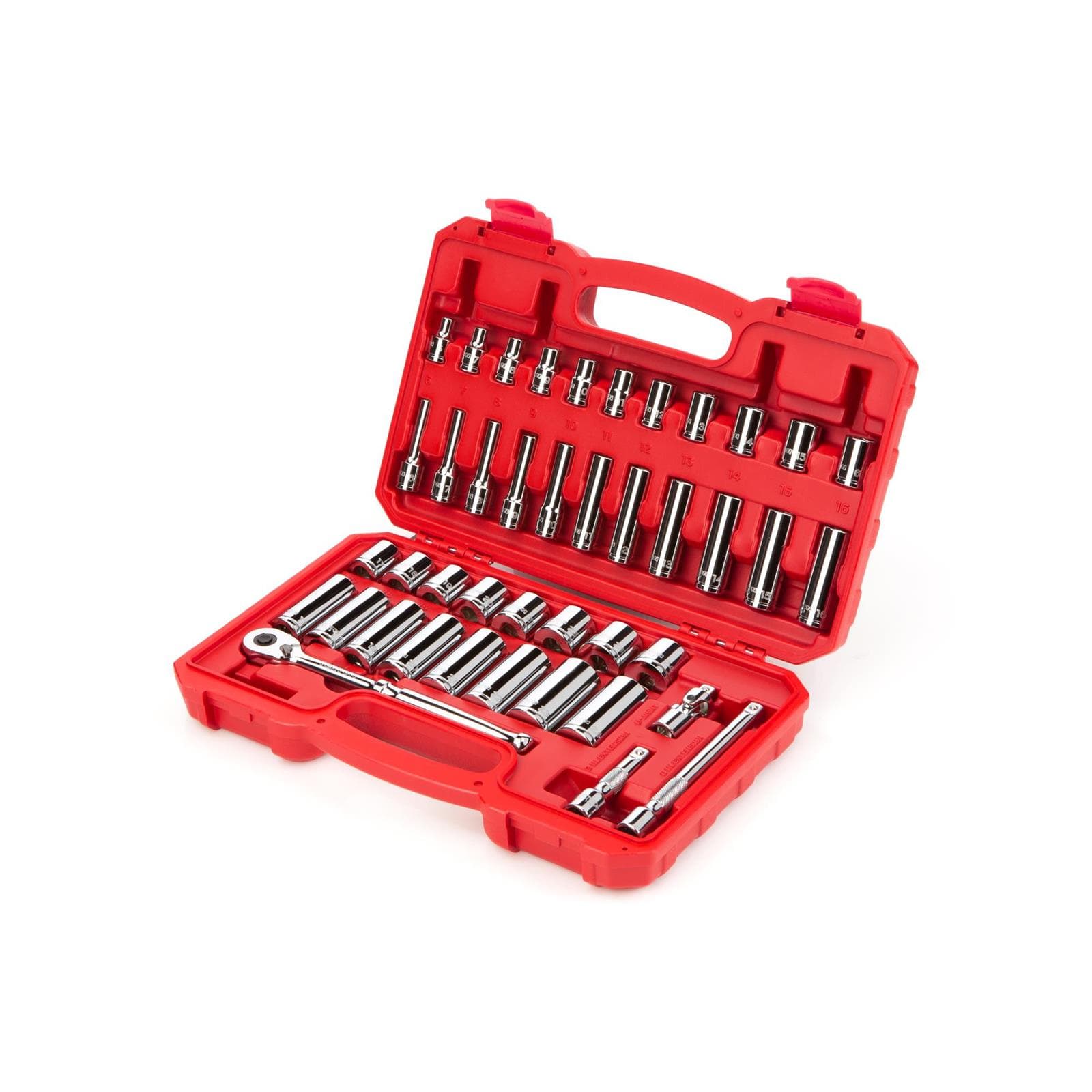 Tekton SKT15201 3/8" Drive 6-Point Socket/Ratchet Set, 42-Piece