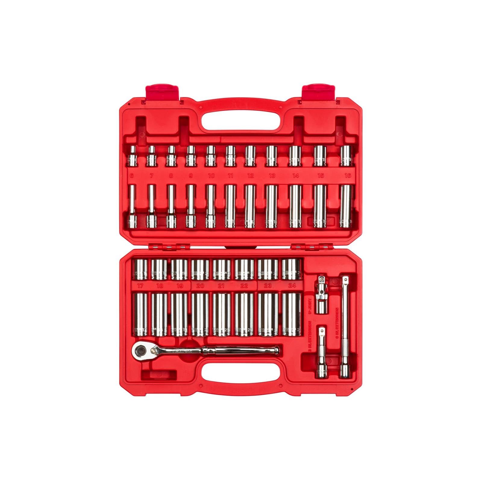Tekton SKT15201 3/8" Drive 6-Point Socket/Ratchet Set, 42-Piece