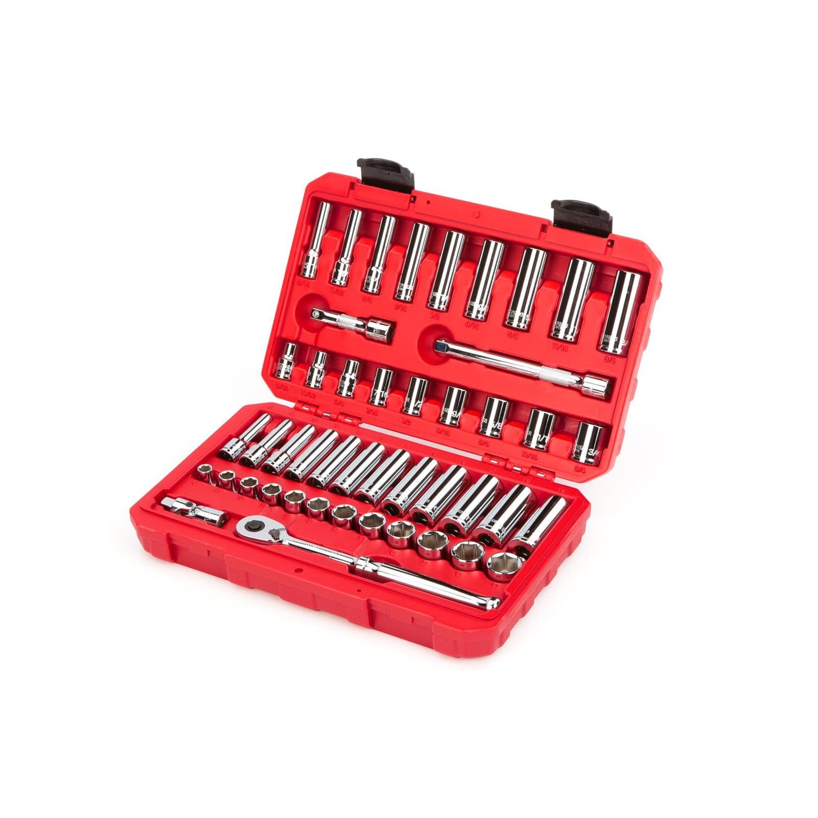 Tekton SKT15301 3/8" Drive 6-Point Socket/Ratchet Set, 46-Piece