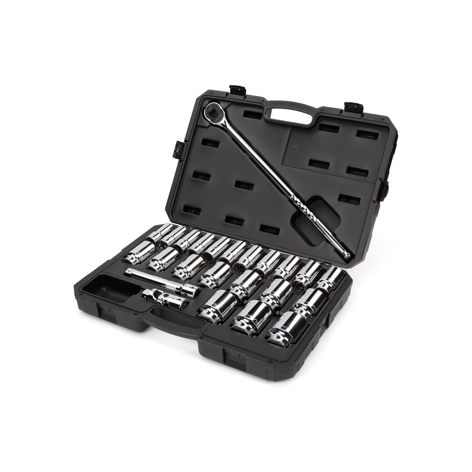 Tekton SKT35106 3/4" Drive Deep 6-Point Socket/Ratchets, 24-Piece