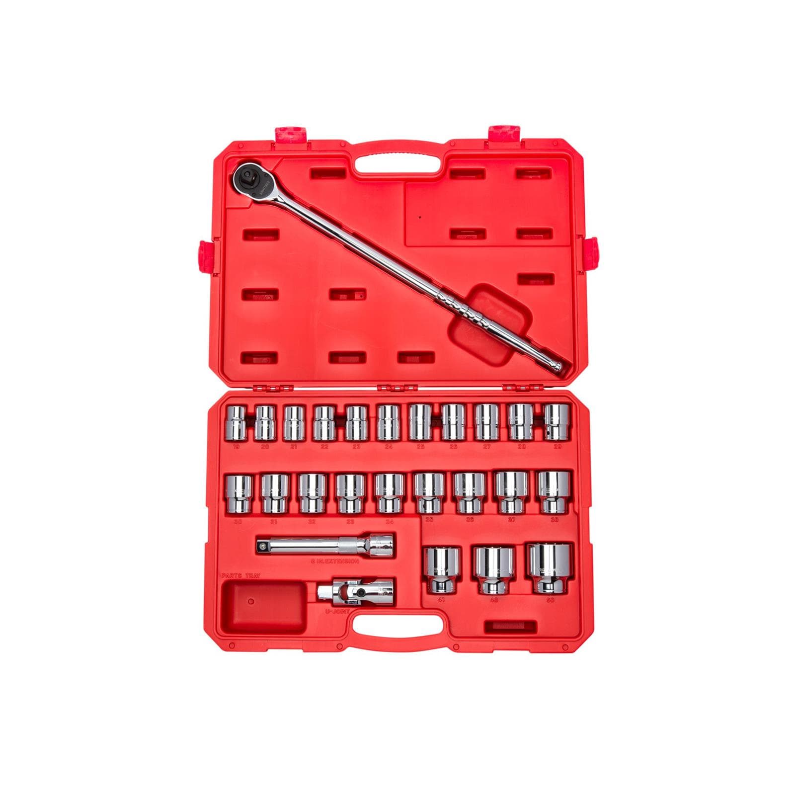 Tekton SKT35204 3/4" Drive 6-Point Socket/Ratchet Set, 26-Piece