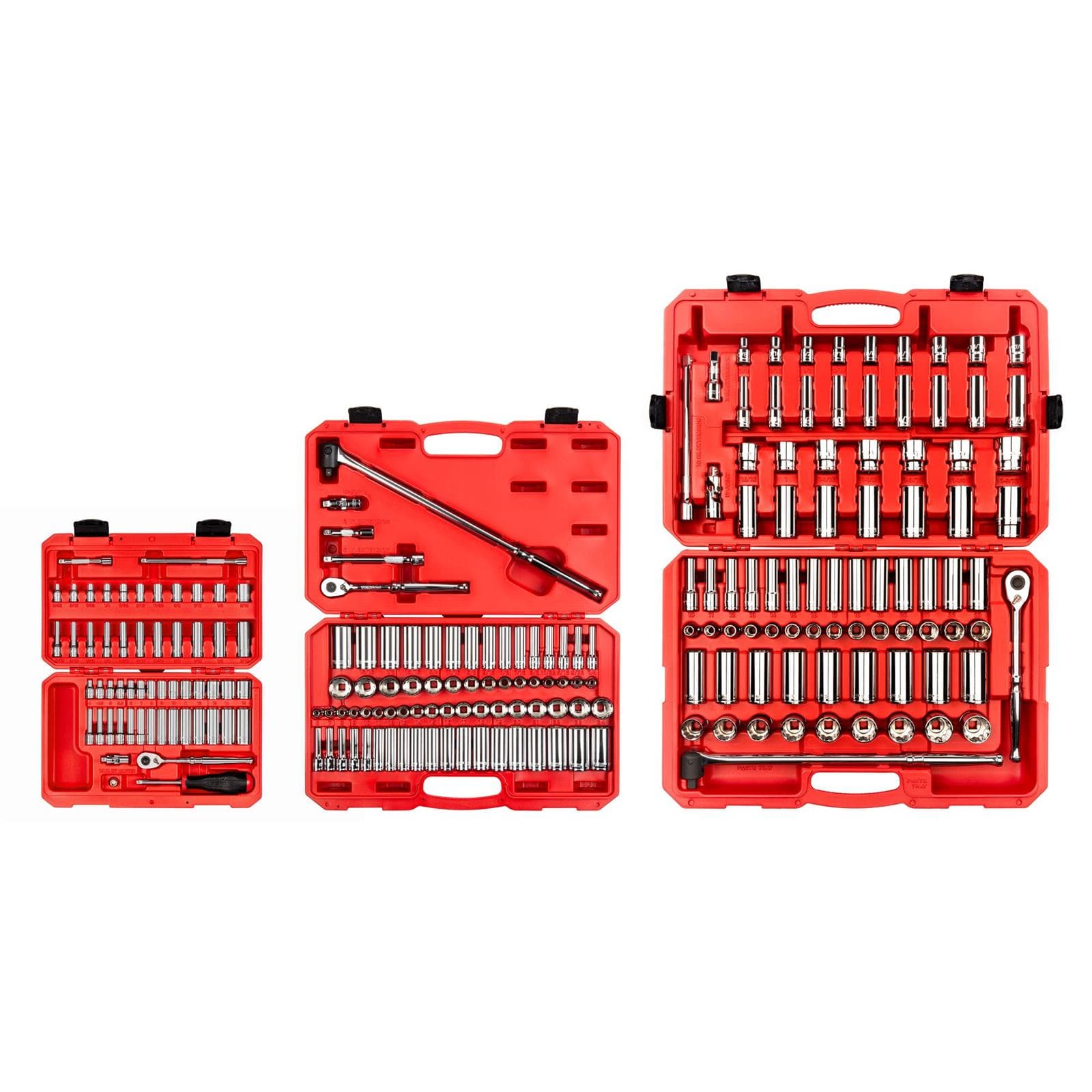 Tekton SKT95306 1/4, 3/8, 1/2" Drive 12-Point Socket/Ratchet Set