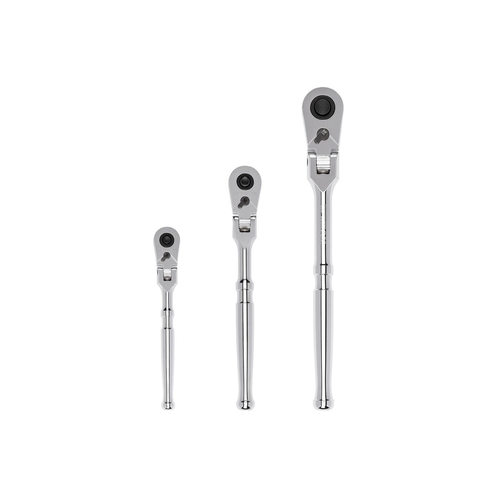 Tekton SRH92103 1/4, 3/8, 1/2" Drive Flex Head Ratchet Set, 3-PC