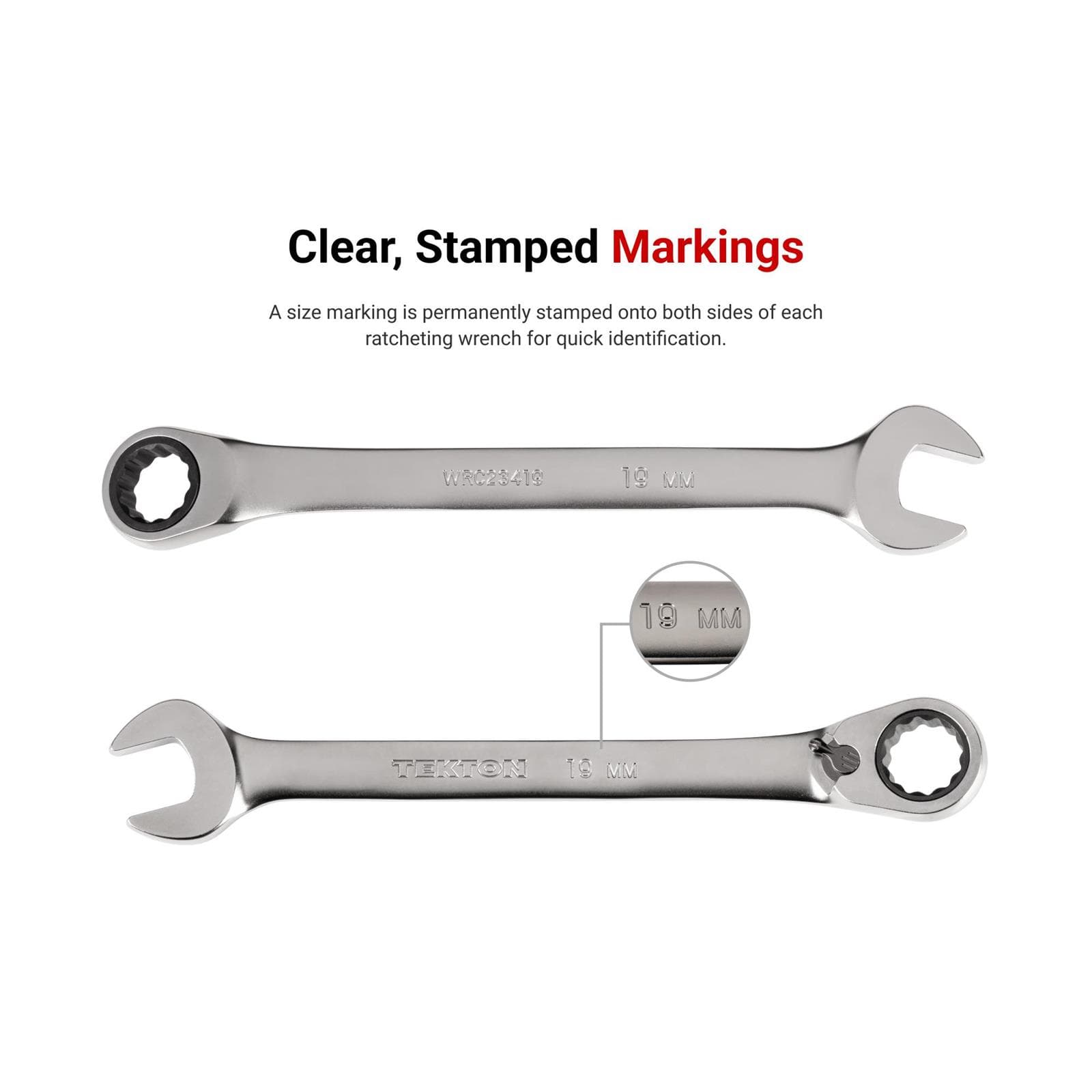Tekton WRC94301 Reversible 12-Point Ratcheting Combination Set