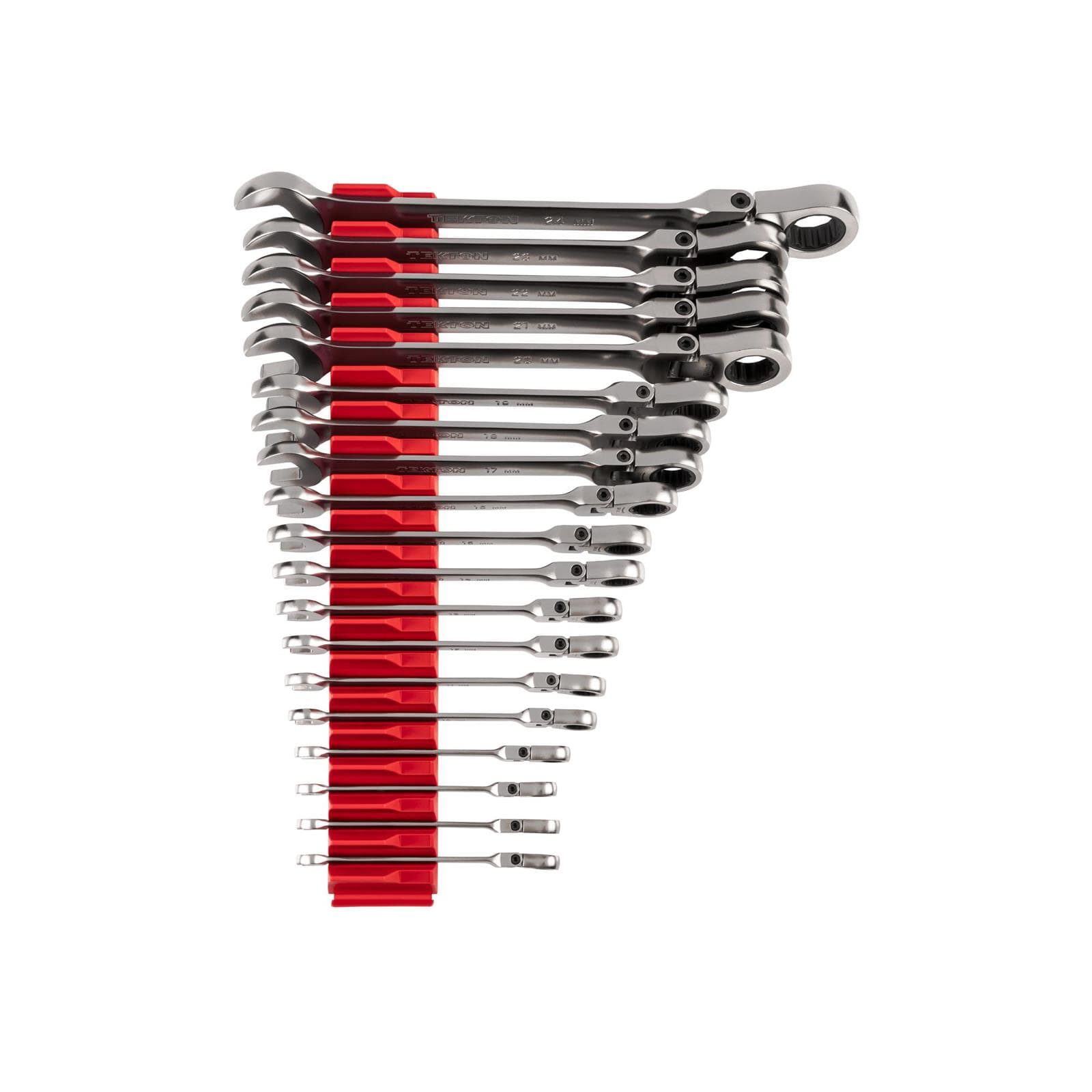 Tekton WRC95303 Flex Head 12-Point Ratcheting Combination Set
