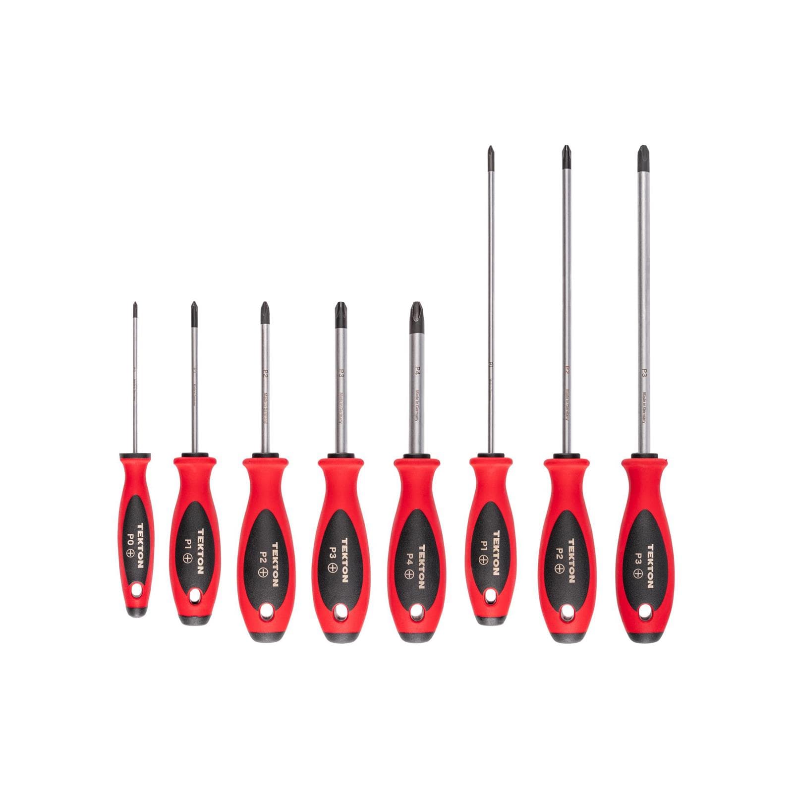 Tekton Tools DWP90000 Phillips Screwdriver Set - 4, 8 Inch Shanks