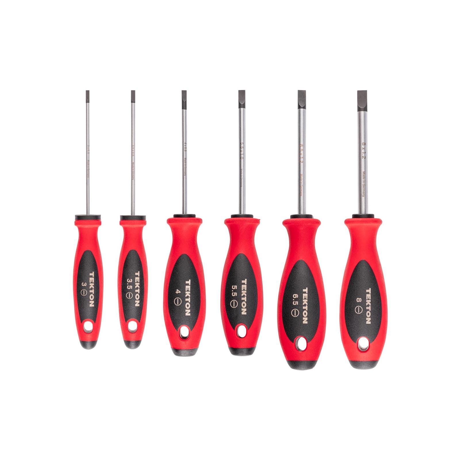 Tekton Tools DWS90001 Slotted Screwdriver Set - 4 Inch Shanks
