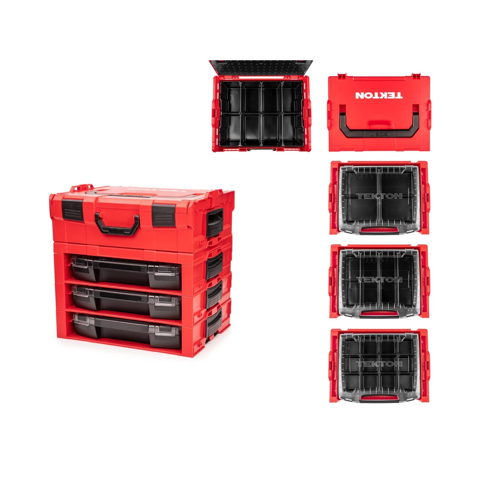 Tekton OLB99200 3-Drawer Stack with Tool Box and Parts Trays