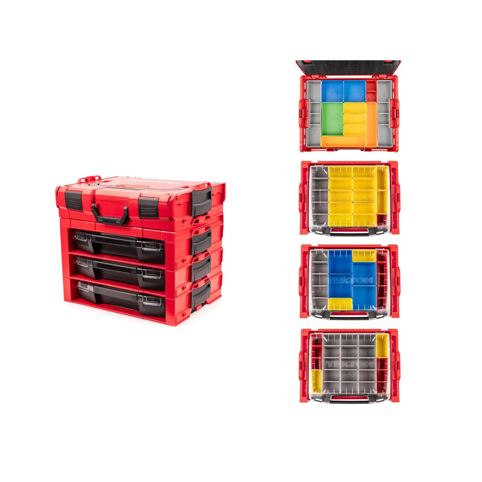 Tekton OLB99203 3-Drawer Stack w/Shallow Tool Box and Bins