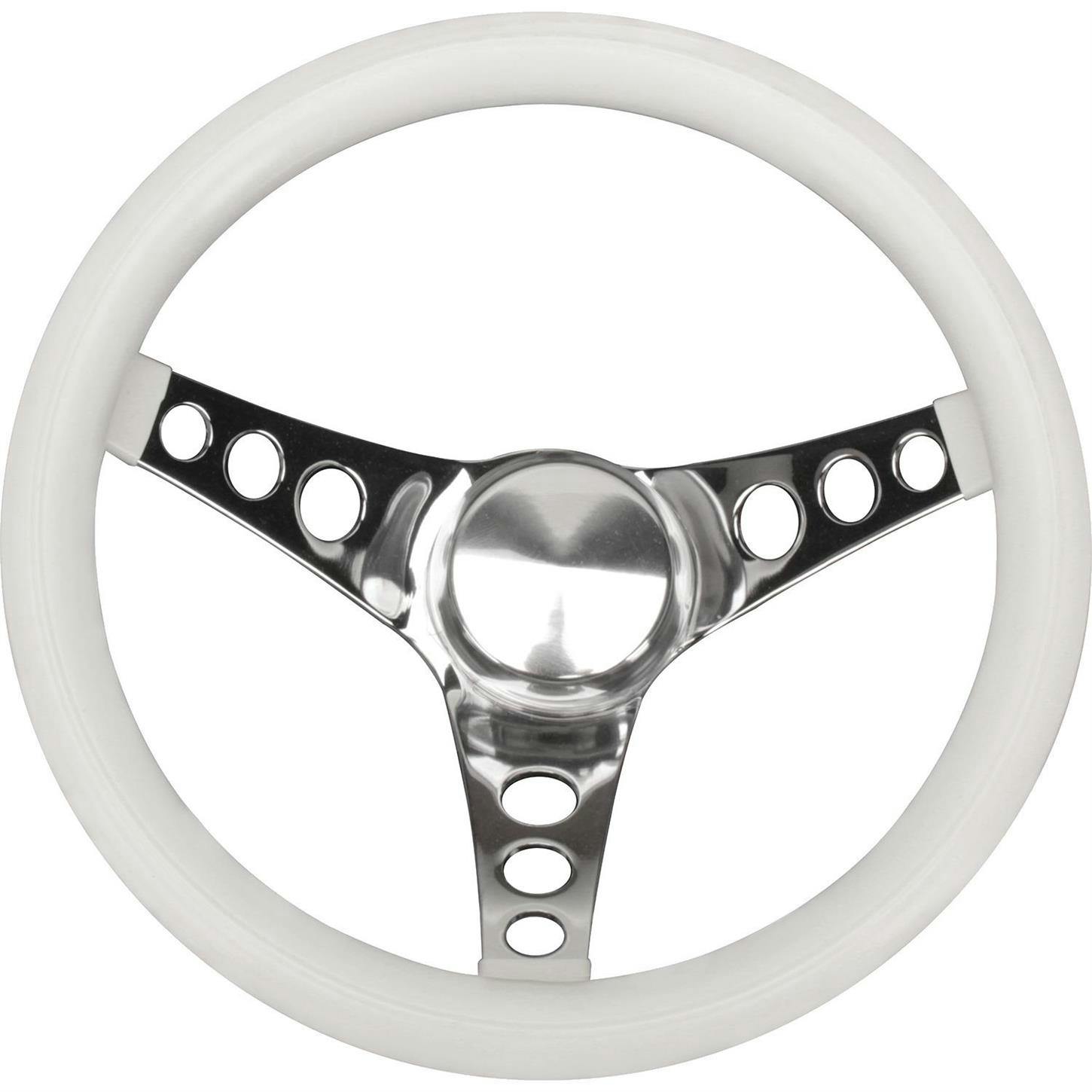 Grant 834W Classic White Vinyl Sterring Wheel 11-1/2 Inch 3 Bolt
