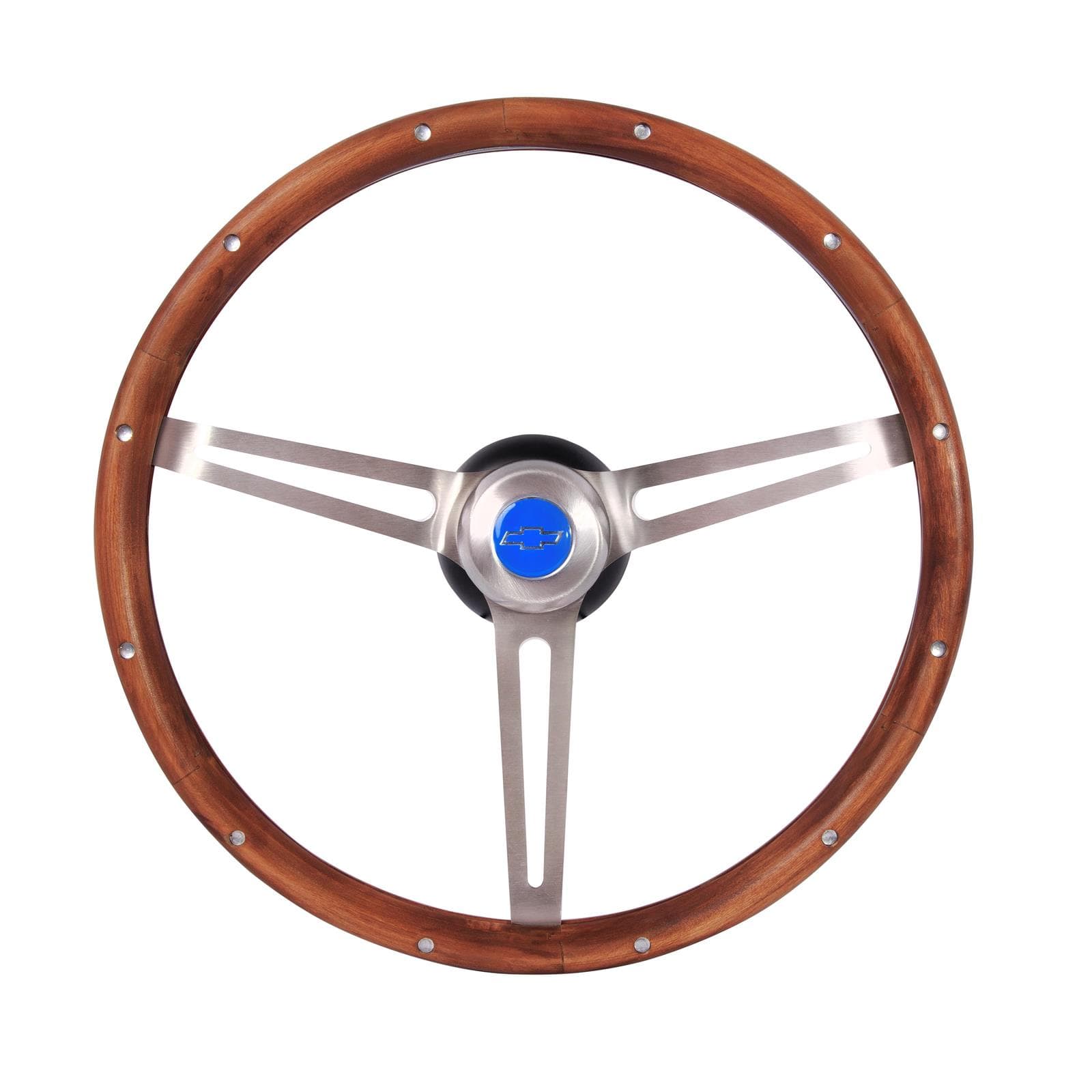Grant 967 15 Inch Classic Nostalgia Wood Steering Wheel w/ Chevy Horn
