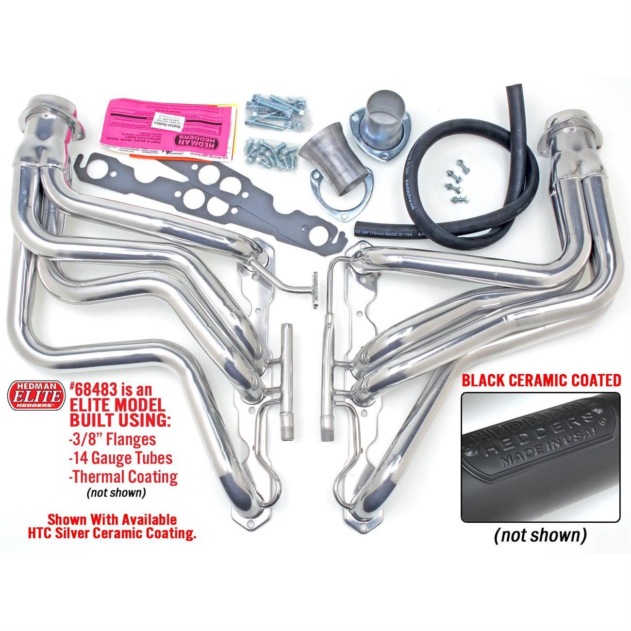 Hedman Hedders 68483 87-91 Corvette Headers, Black