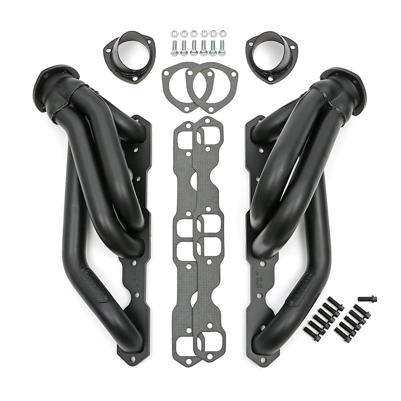 Hedman Hedders 69563 82-03 S10 SBC Swap Headers, Black Maxx
