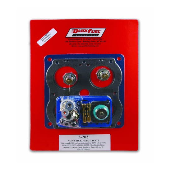 Quick Fuel 3-303QFT Non-Stick Carburetor Rebuild Kit, 1050-1250 CFM