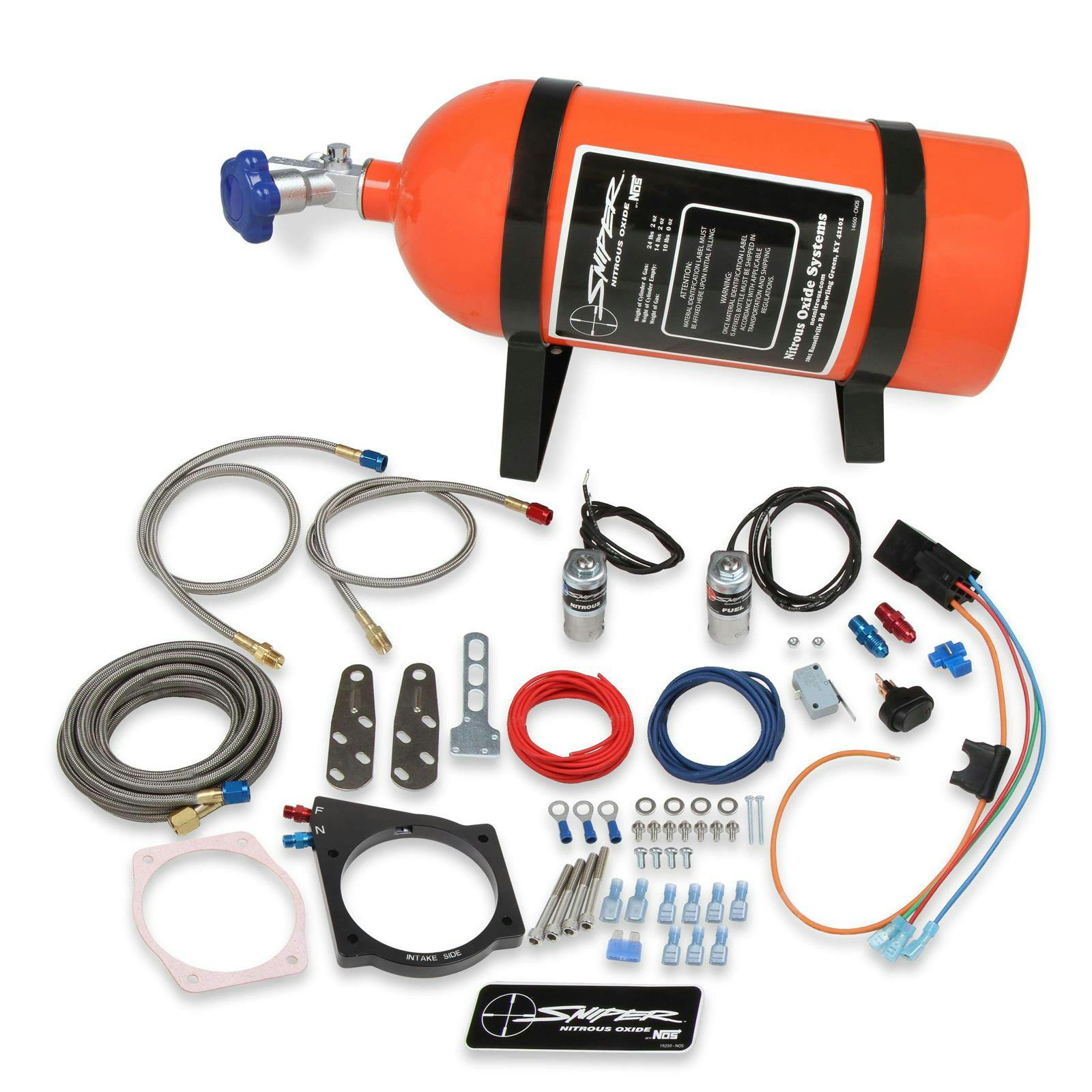 NOS 07162NOS Sniper Wet Nitrous Plate Kit, LS 102mm, 105mm 4-Bolt