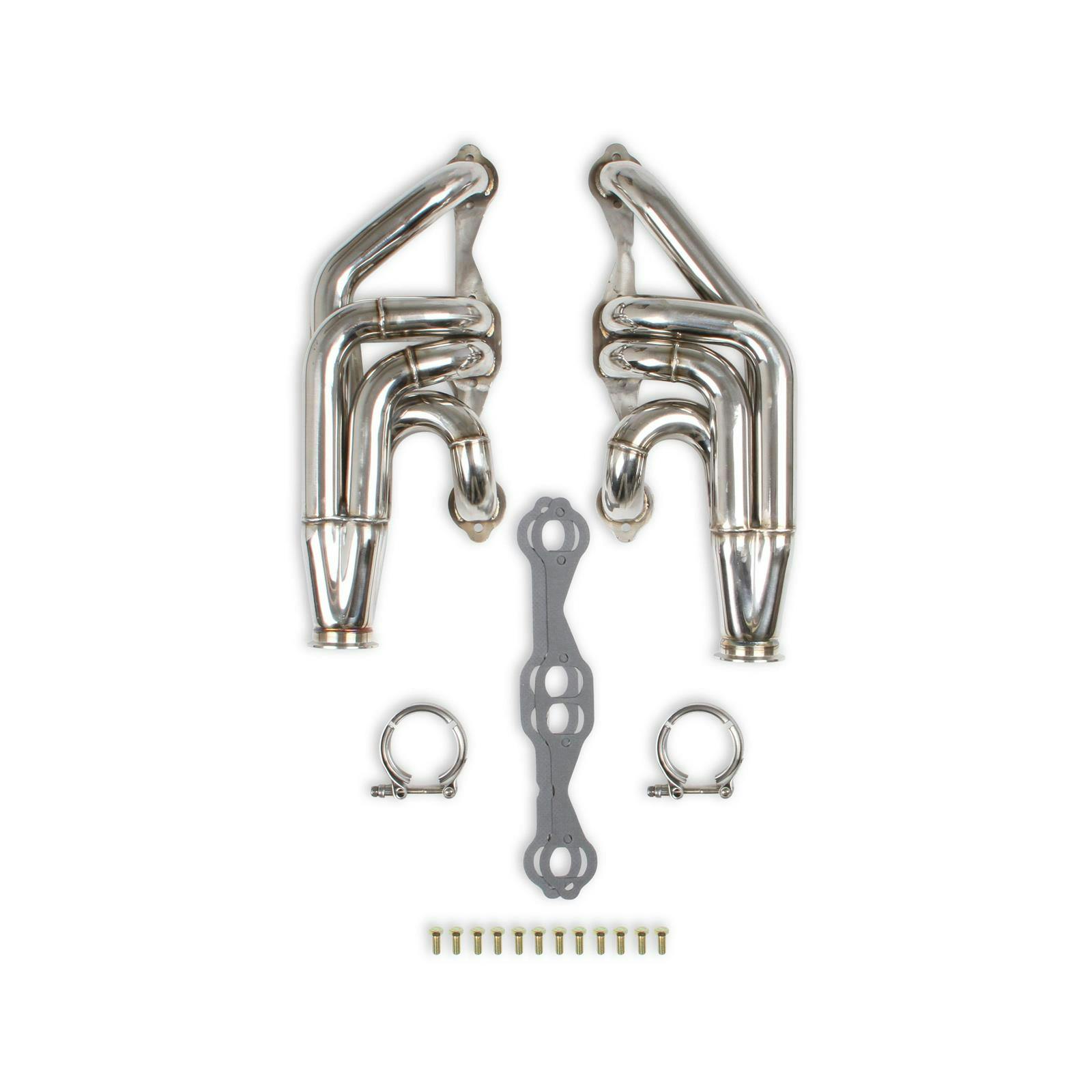Flowtech 11573FLT Small Block Chevy Turbo Headers Polished Finish