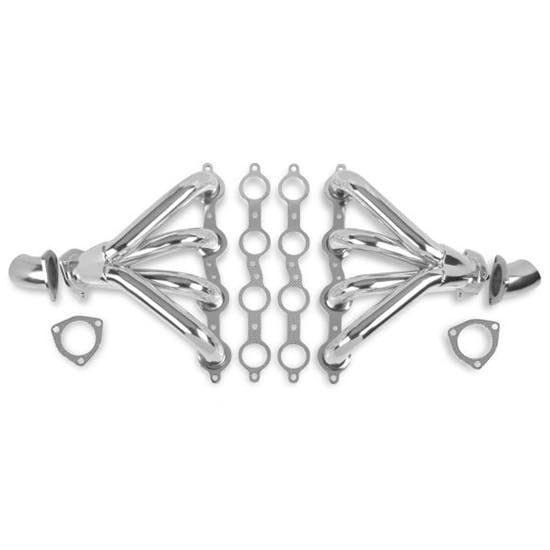 Flowtech 11706-1FLT Tight Fit Block Hugger Header, Silver Metallic