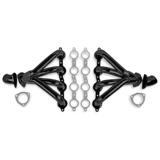 Flowtech 11706FLT Tight Fit Block Hugger Header, Black Paint