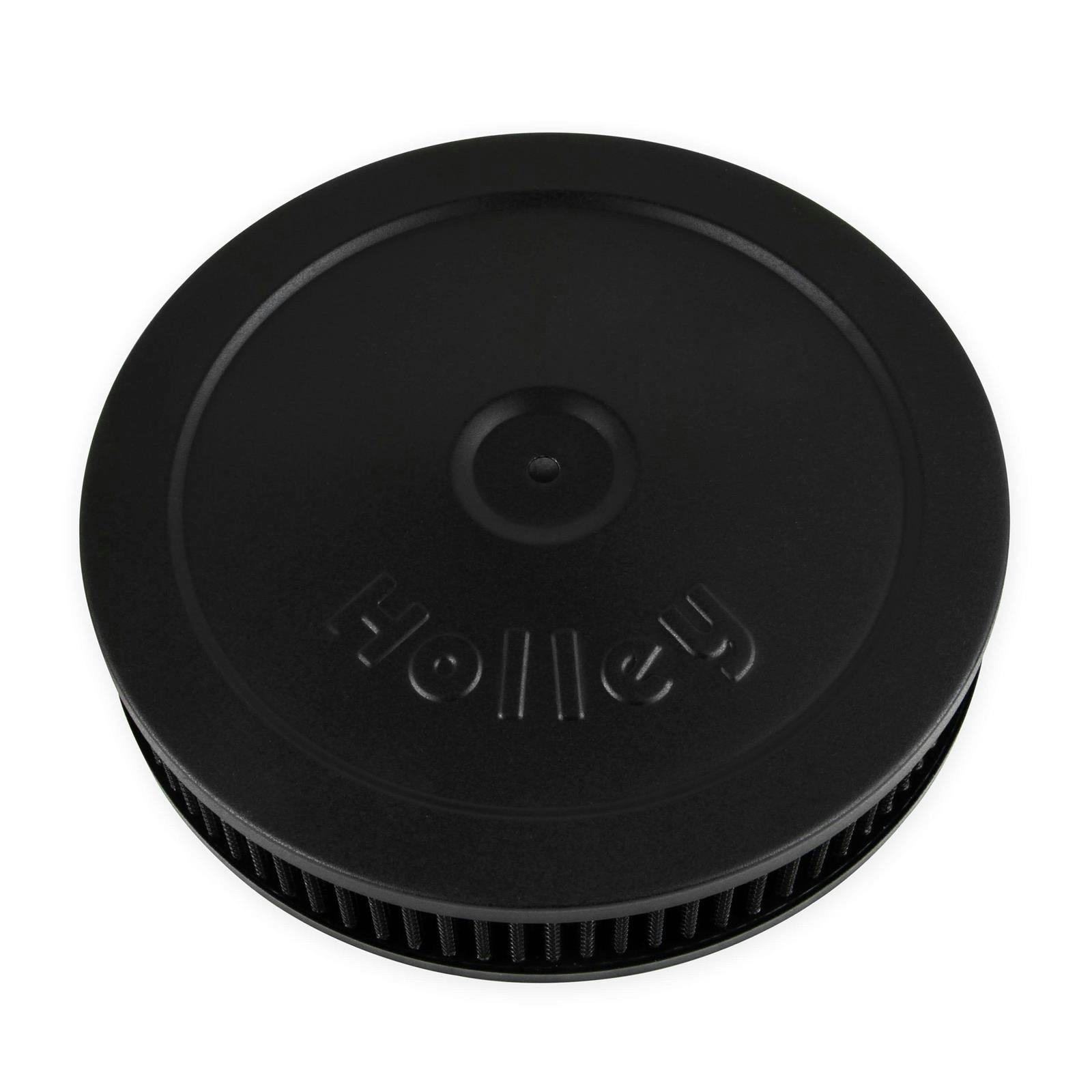 Holley 120-145B Flat Base Air Cleaner, 10 Inch, Black