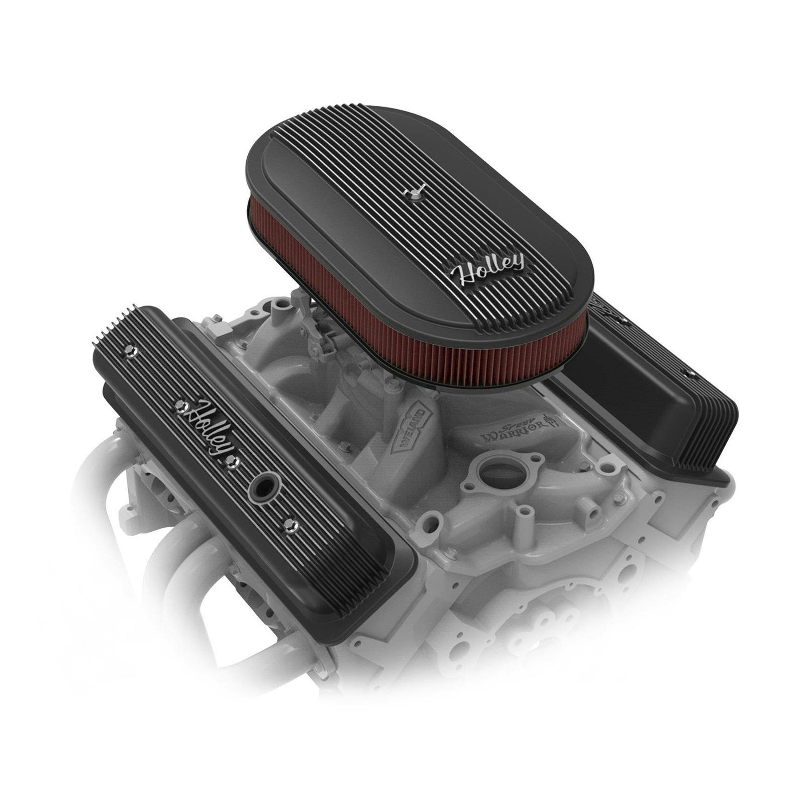 Holley 120-402 Vintage Series Oval Air Cleaner, Satin Black