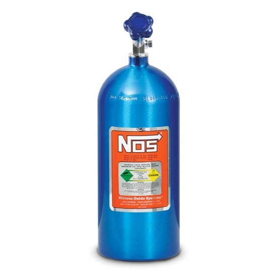 NOS 14745-TPINOS Hi-Flo Nitrous Bottle w/Racer Safety, Electric Blue