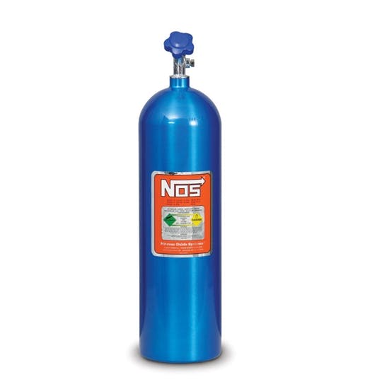 NOS 14750NOS 1 Nitrous Bottle w/ Hi-Flow Valve, Electric Blue, 5 Pound