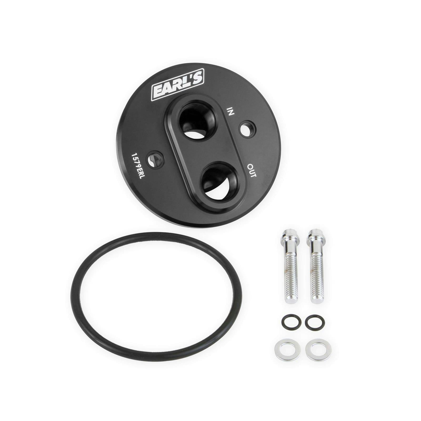 Earls 1579ERL Remote Oil Filter Adapter, 1968-00 SBC, 1968-90 BBC