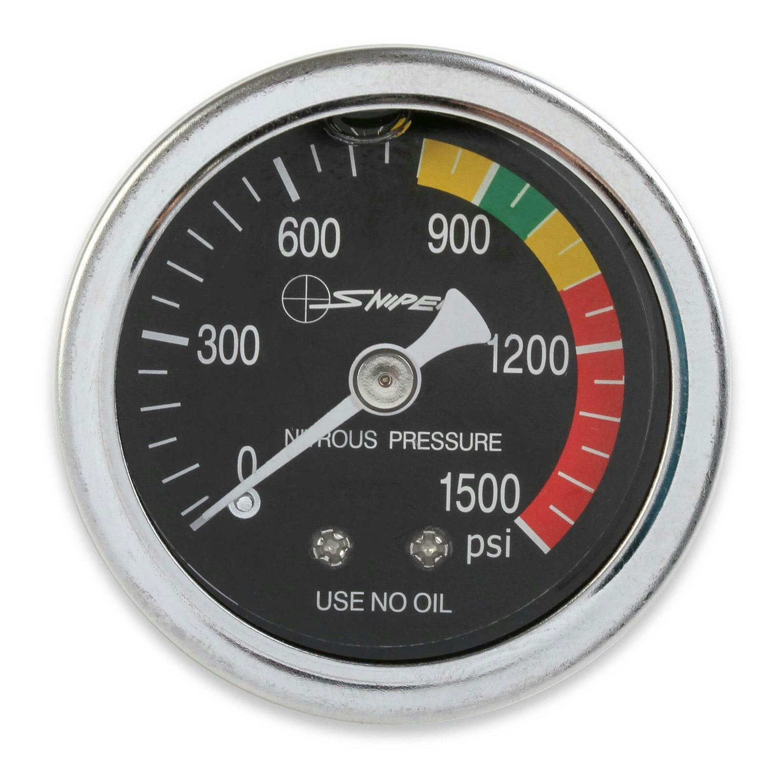NOS 15933NOS Liquid Filled Sniper Nitrous Gauge, 1-1/2 Inch Black