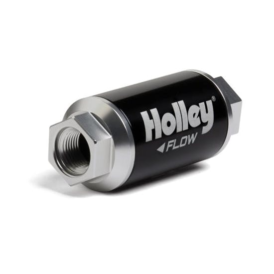 Holley 162-551 100 GPH HP Billet Fuel Filter, 3.5 Inch Length