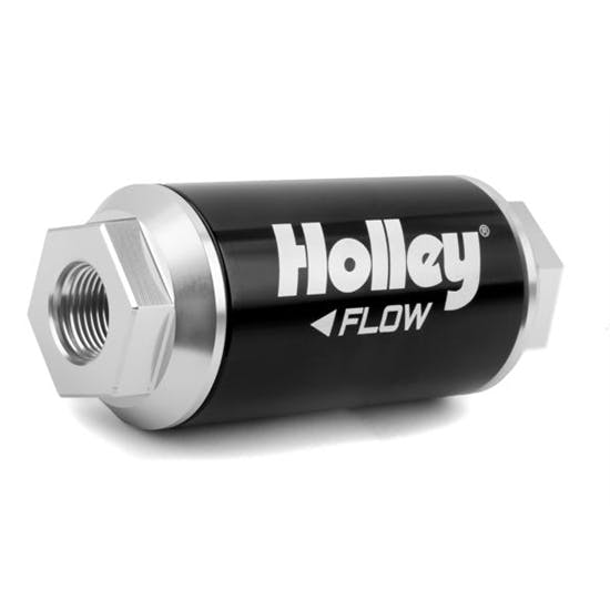 Holley 162-563 175 GPH HP Billet Fuel Filter, 5 Inch Length