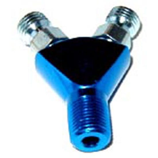 NOS 17255NOS Specialty Y Fitting, Flare Jet to 1/8 Inch NPT, Blue