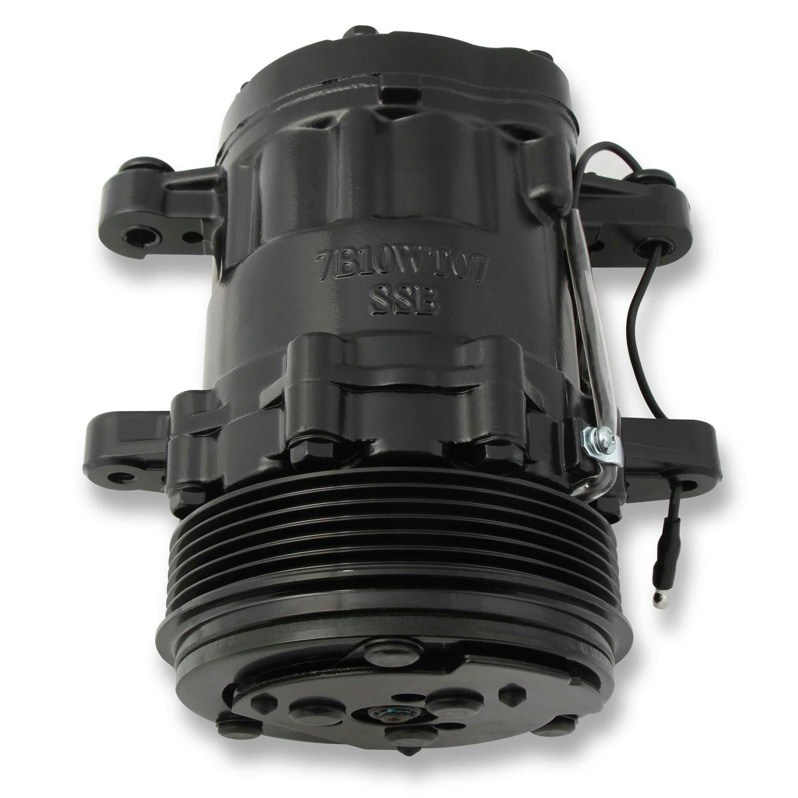 Holley 199-104 SD7 A/C Compressor, Black